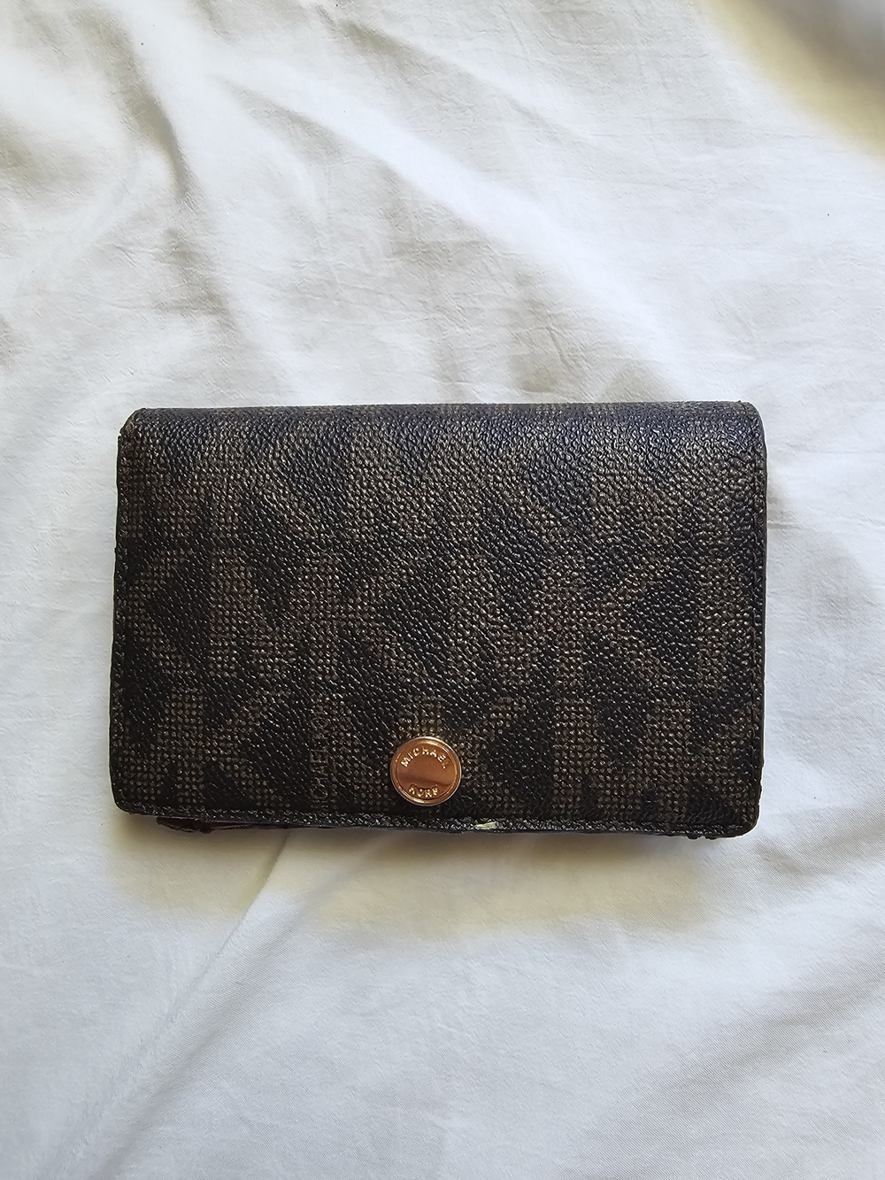 Michael Kors Brown Logo Compact Wallet